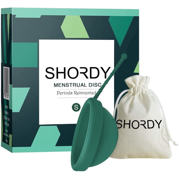 SHORDY Reusable Menstrual Disc (Small) Leak-Free Period Disc Tampons, Pads & Cups Alternative (Green)
