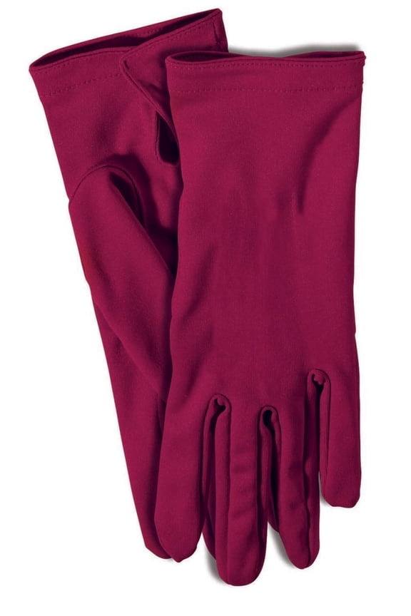 SHORT COLORED GLOVES-BURGUNDY