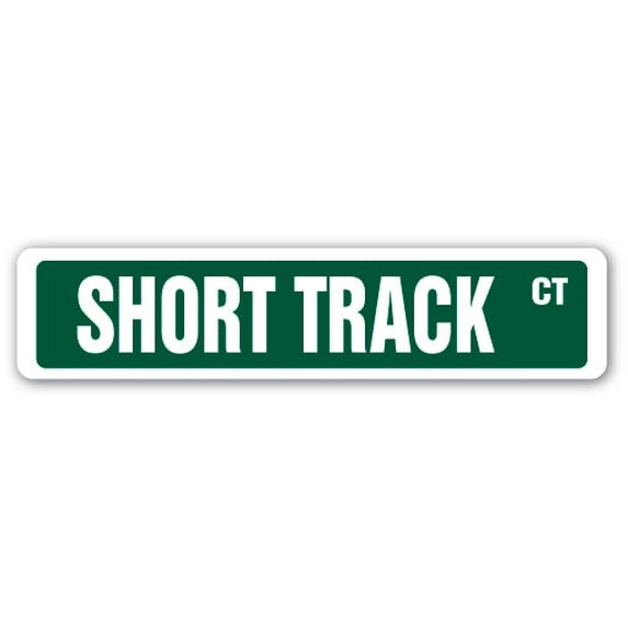 SHORT TRACK Street Sign race racer competition tires bumping | Indoor/Outdoor | 24" Wide