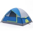 thumbnail image 1 of SHOUFTW 4 Person Waterproof Camping Tent with Rainfly, Easy Setup Dome Tent with Mesh Windows & Skylight Vent, Lightweight Portable Tent for Outdoor Camping, Hiking, Festivals & Backyard, Navy Blue, 1 of 8
