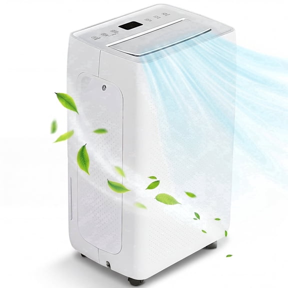 SHOUFTW 30 Pint Dehumidifier for Basement, Large Room & Home, 70 oz Water Tank, Auto Drain, Auto Shut-Off, Smart Humidity Control, Quiet Portable Dehumidifier