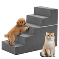 thumbnail image 1 of SHOUFTW 5-Step Dog Stairs with Right-Angle Design, Non-Slip Balanced Pet Steps for High Bed & Sofa, Pet Ramp for Small Dogs & Cats, 1 of 6