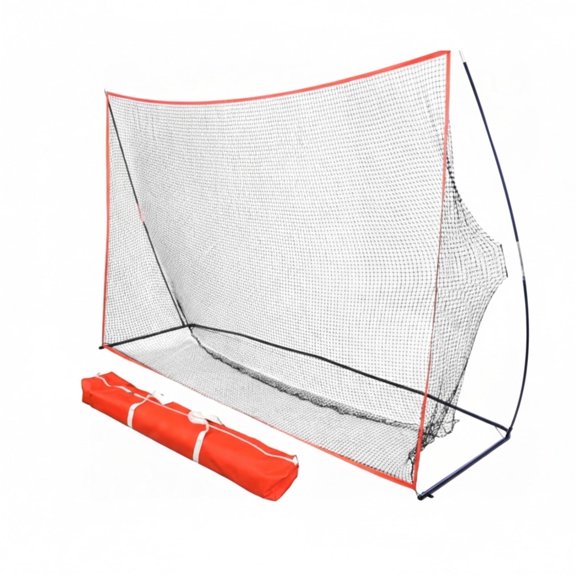 SHOUFTW Golf Practice Net 10x7 FT / 7x7 FT, Golf Driving Range Net with Target for Indoor Outdoor Training(Red)