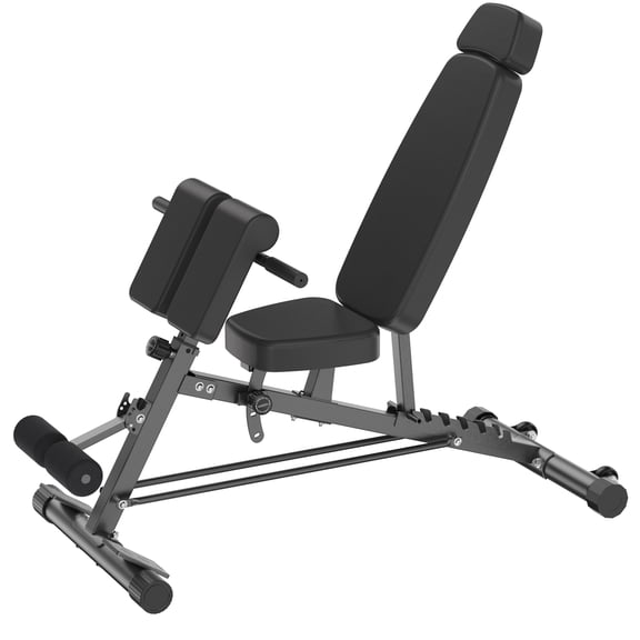SHOUFTW Adjustable Weight Bench, 650LB FID Workout Bench with Leg Extension & Curl Attachment, Hyperextension Roman Chair, Incline Decline Flat Bench for Home Gym Strength Training
