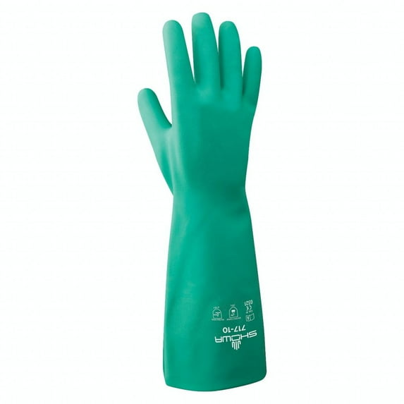 SHOWA 717 Chemical Protection Gloves Nitrile Gloves - Size 11 - XXL - 12 Pairs