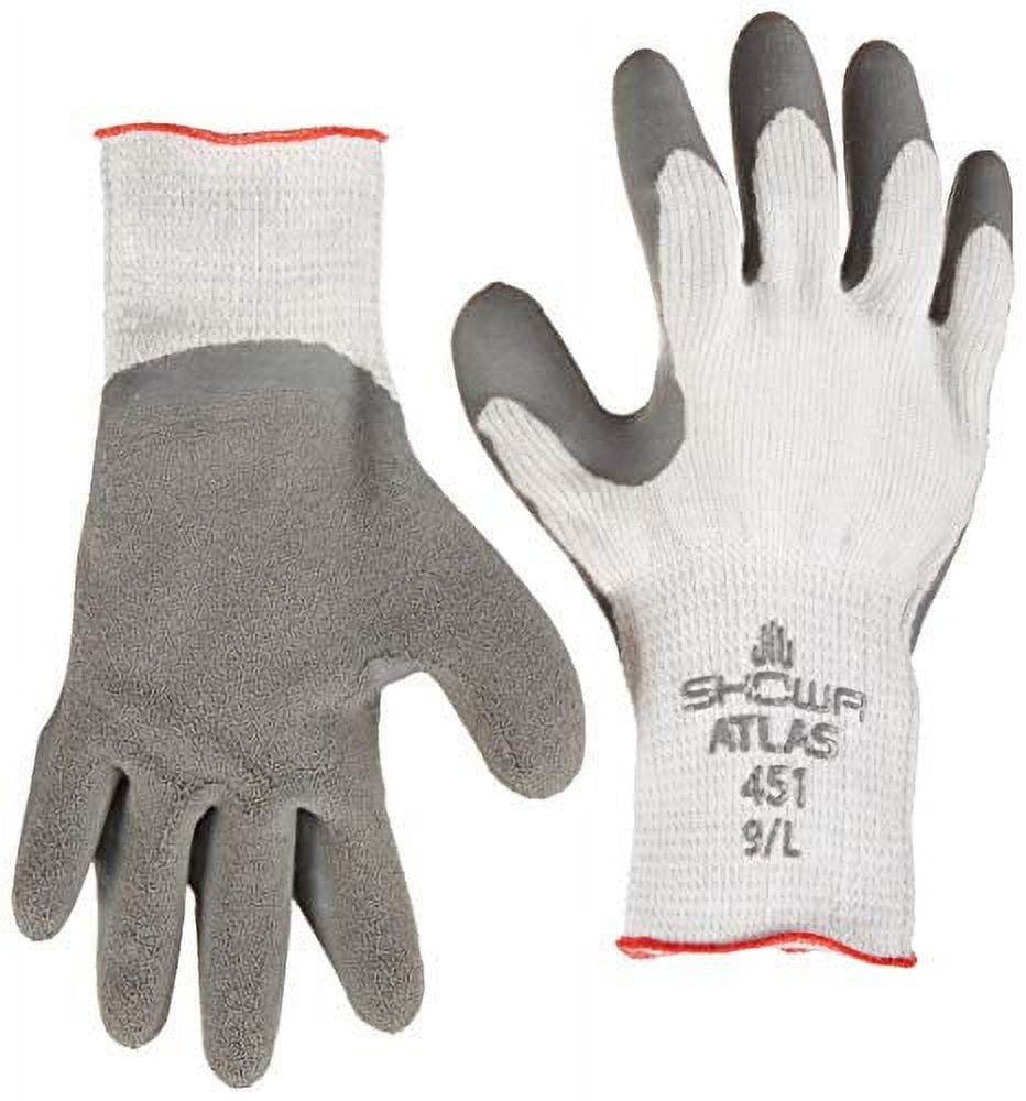 SHOWA Atlas 451 Rubber Palm Coated Gloves, 10-Gauge Insulated