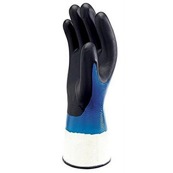 SHOWA Foam Nitrile Insul Winter Work Glove, Nitrile, Med, Blue (Pack of 12 Pair)