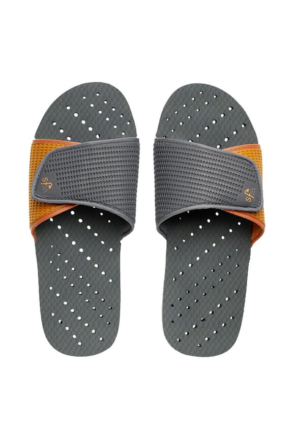 Boys Gray/Orange Slide, Color: Grey/Orange, Size: 2/3 (677-2/3)