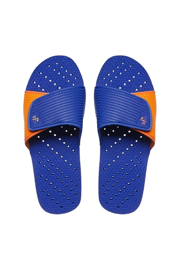 Mens Royal/Orange Slide, Color: Royal/Orange, Size: 9/10