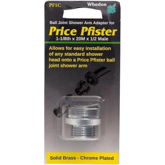 SHOWER ARM ADPTR MfrPartNo PF1C, No Size, Chrome