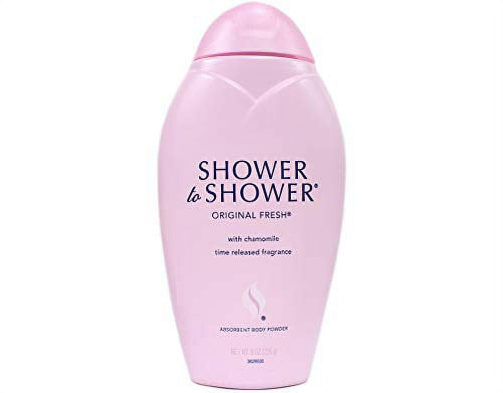 SHOWER TO SHOWER Body Powder Original Fresh 8 oz (Pack of 4)