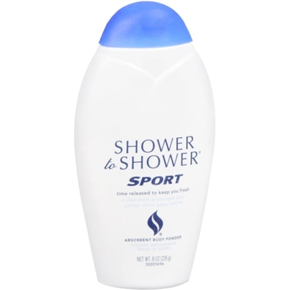 SHOWER TO SHOWER Body Powder Sport, 8 oz (Pack of 6)