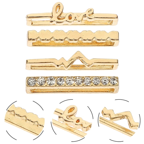 SHOWERORO 1 Set Watch Band Accessories Metal Strap Rings for Women and Men Fashion Accessory