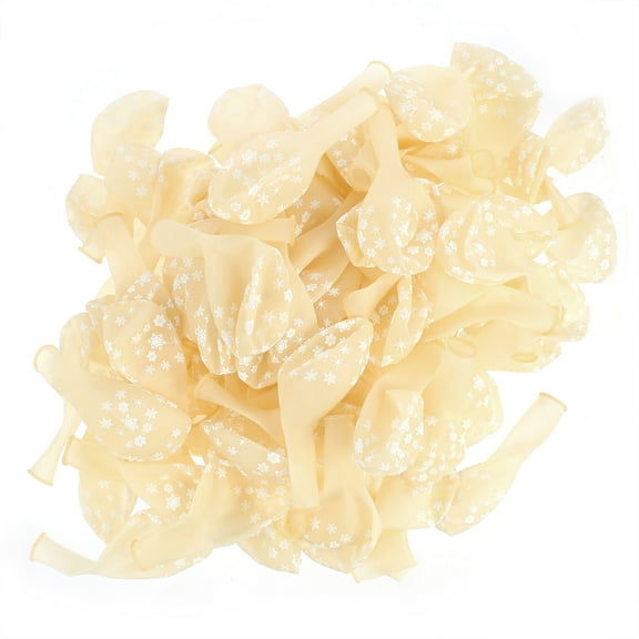 SHOWERORO 100Pcs Extra Large White Latex Balloons 12In For Snowflake Party Supplies