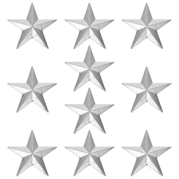 SHOWERORO 10-Pack Five-Pointed Star Iron Art Stamping Pieces for Mold Making and Modern Home Decor 11.5x11.5x0.4 Inches