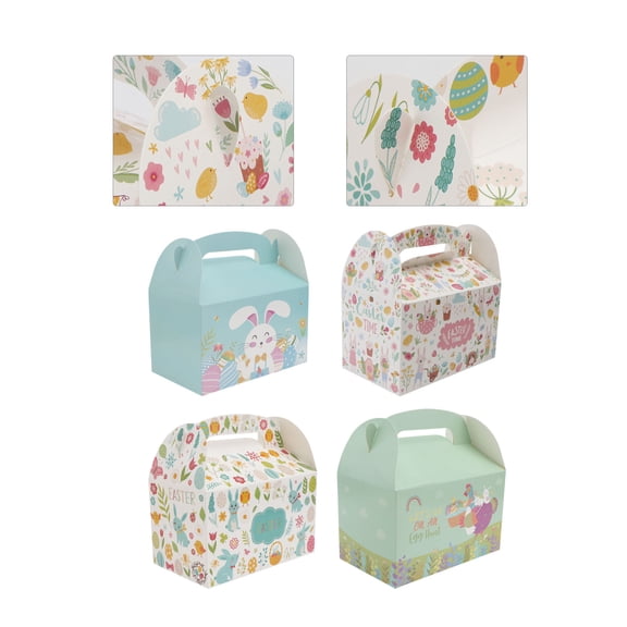 SHOWERORO 12Pcs Boxes Colorful Egg Packing Box Assorted Color Paper 6.29X4.40in