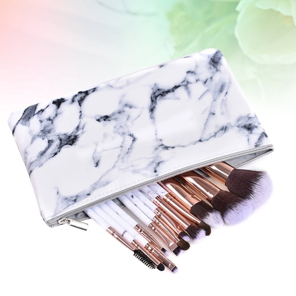 SHOWERORO 12Pcs Makeup Brushes Kit for Girls Professional Use Nylon Marble Round Handle No Shedding