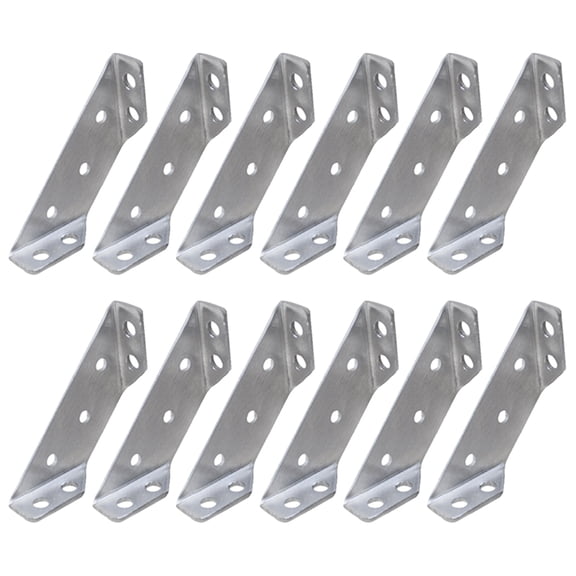 SHOWERORO 12Pcs -resistant Brackets for Tables Surface Mount Corner Brackets 2.71X0.79X0.47IN