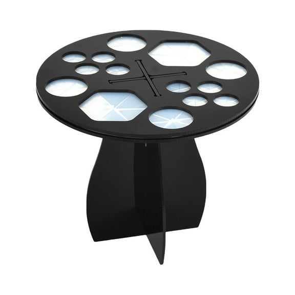 SHOWERORO 1Pack Acrylic Round Makeup Brush Drying Rack For Daily Use And Professional Makeup 13x13x0.4in