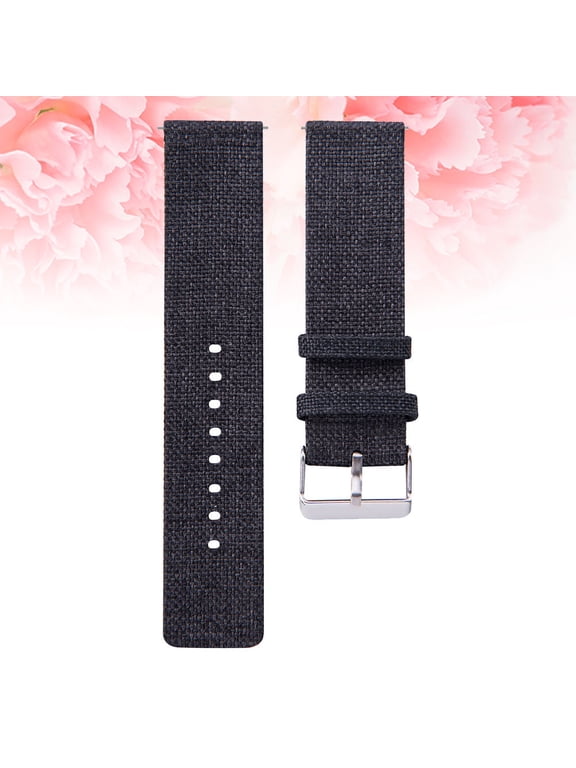 Nylon Watchband Black Replacement Strap for Smartwatch Easy to Install and Adjust