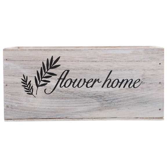 SHOWERORO Wooden Flower Pot, 1 Piece Rectangular Planter for Indoor and Outdoor Gardening, and Stylish