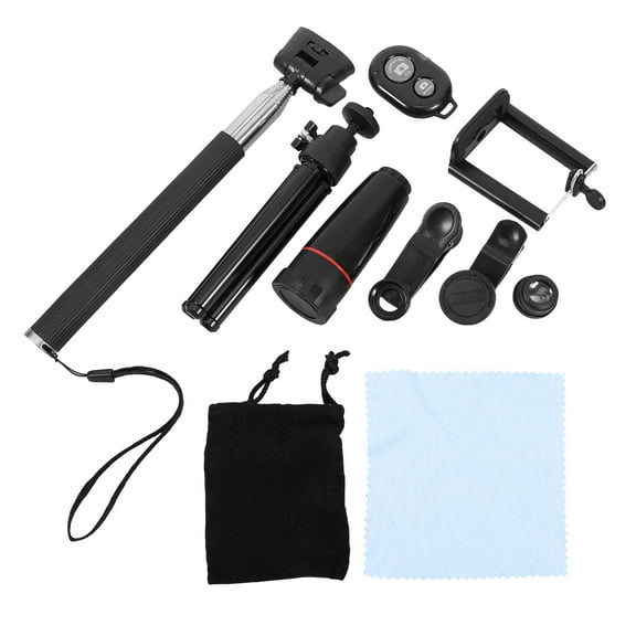 SHOWERORO 1Set Phone Camera Lens Aluminum Alloy Optical Glass for Smartphone 10 in 1 Mobile Phone External Lens