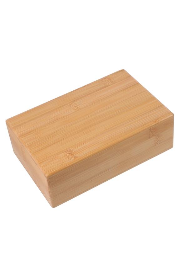 1pc Natural Yoga Brick Wooden Yoga Auxiliary Brick For Home Fitness Smooth Surface For Practice And Material