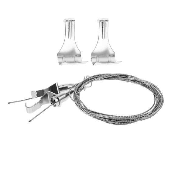 SHOWERORO 2 Sets Modern Photo Hanger Rope for Home Decor and Art Gallery in Silver