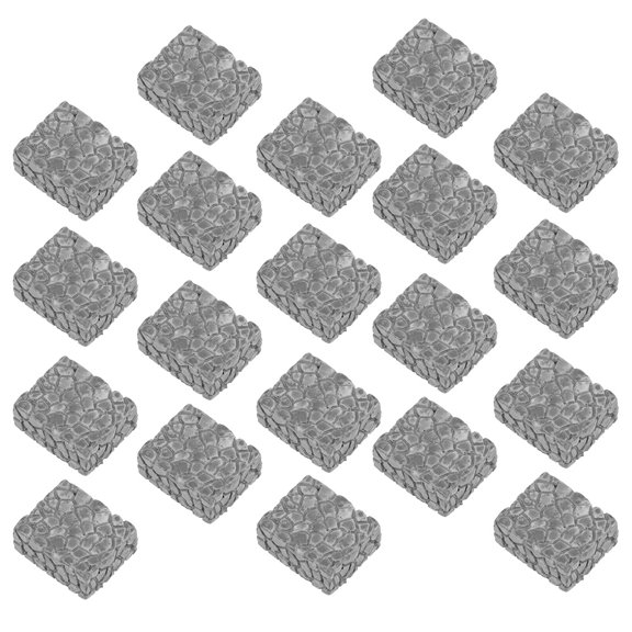 SHOWERORO 20Pcs Grey Miniature Landscape Stair Step Decorations for Garden and Home Decor