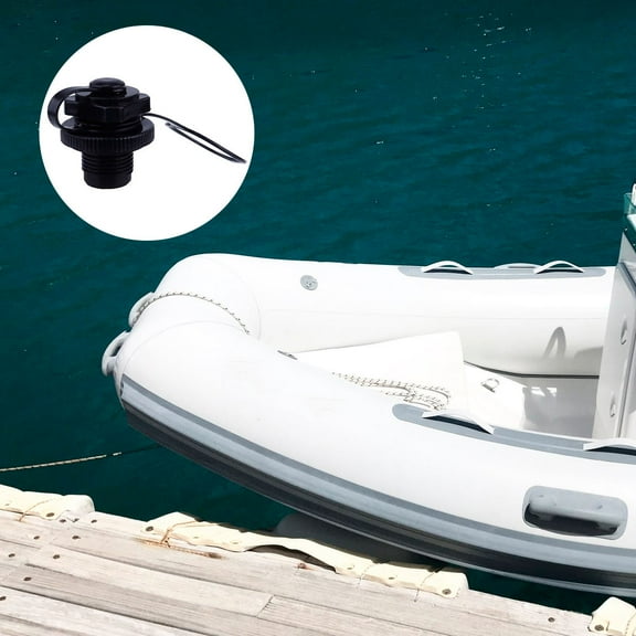SHOWERORO 2Pcs Boat Air Valve Replacement Cap for Inflatable Boats Kayaks and Air Mattresses Durable Black