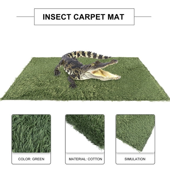 SHOWERORO 2Pcs Reptile Carpet Cotton Simulation Moss Terrarium Substrate Liner 15.7X9.8in
