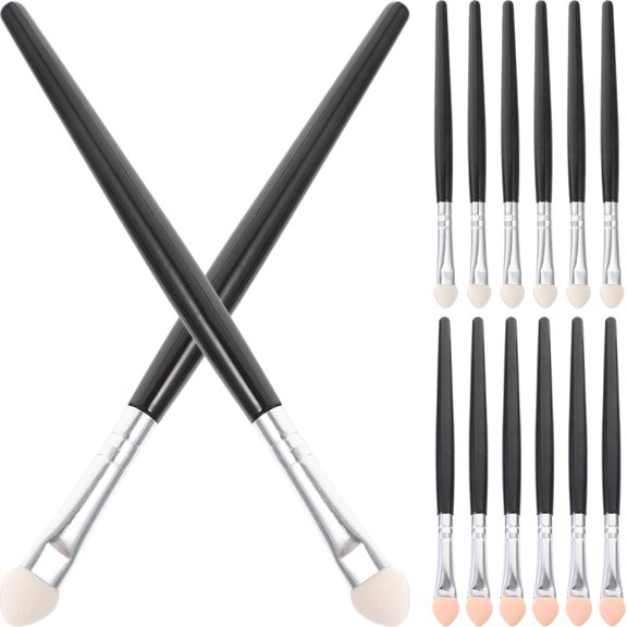SHOWERORO 48Pcs Craft Ink Blending Brushes Rectangular Handle for Fine Art Drawing