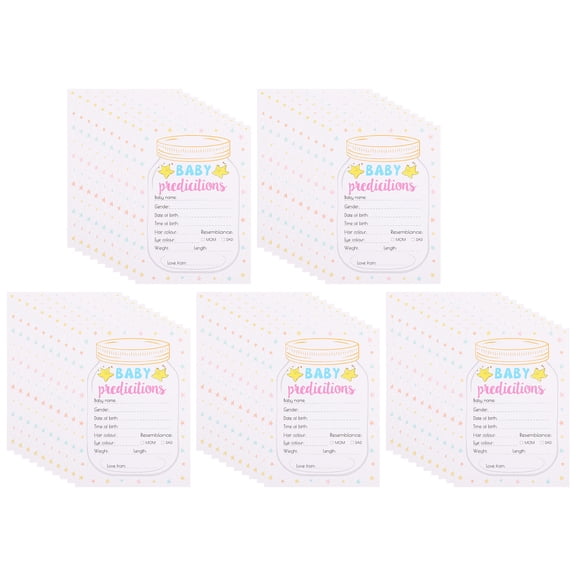 SHOWERORO 5 Sets Shower Wish Cards Paper Advice for Shower Keepsakes and Memorable Messages