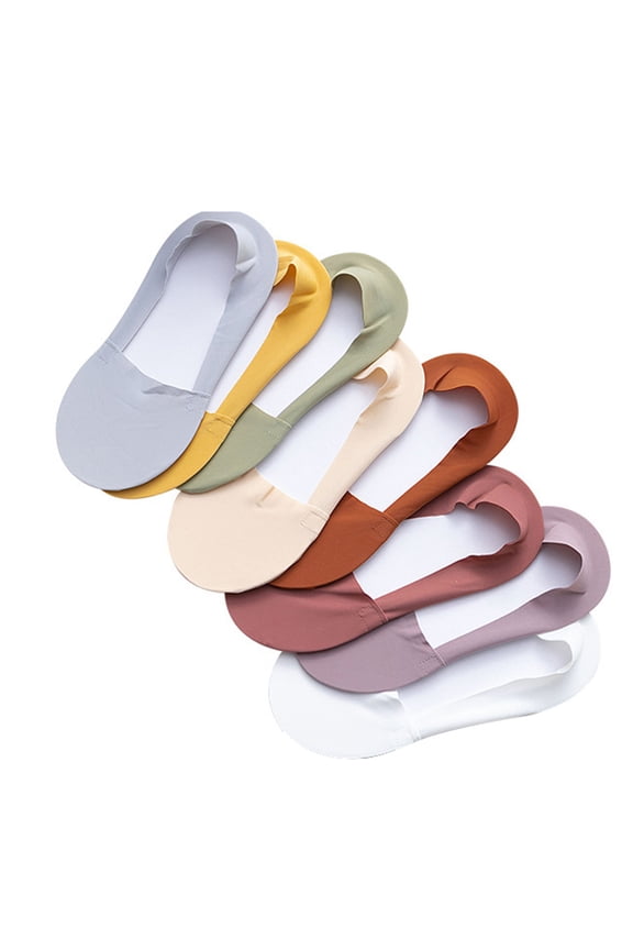 8 Pairs Boat Socks Women Cotton Breathable Anti Slip Mouth Assorted Color 21x7cm