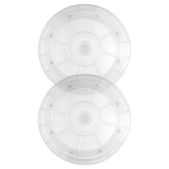 SHOWERORO 9 Inches Turntable 2Pcs Acrylic for Food Sharing and Spice Holding in Kitchens