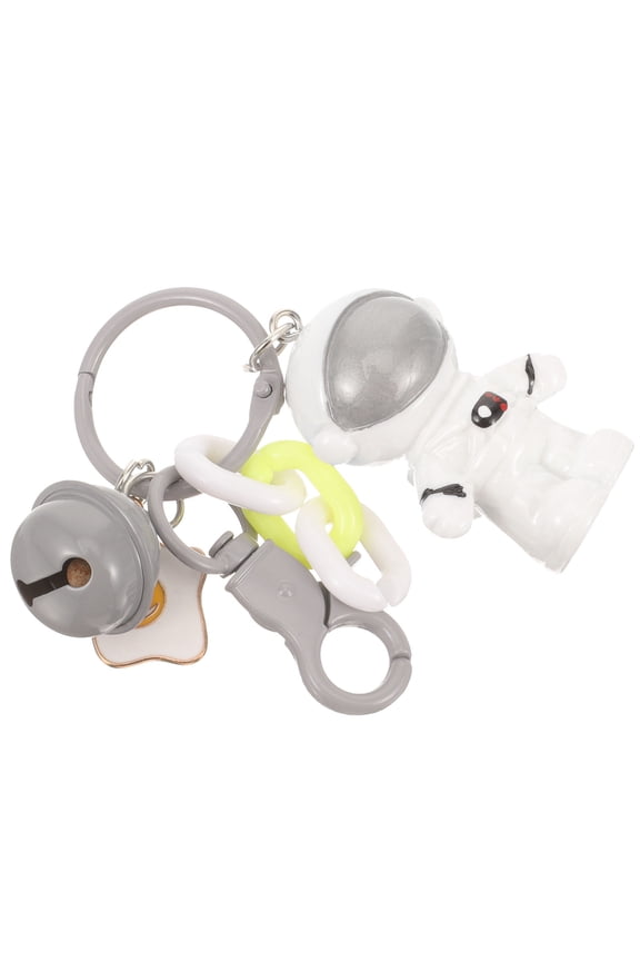 Astronaut Keychain with Bell Alloy Pendant for Car Keys 1Set