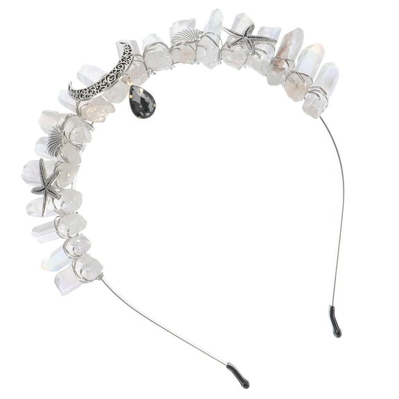 SHOWERORO Cute Headband with and Moon Shape 1 Pc for Dance Parties