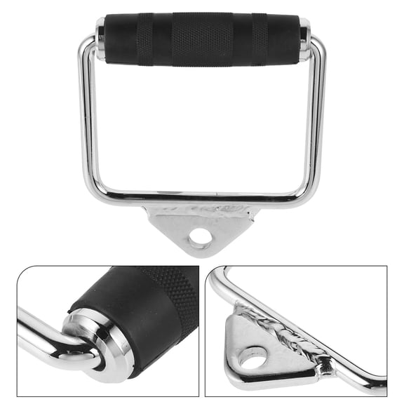 SHOWERORO D Shape Steel Tube Workout Handles for Home Gym Use 1Pack for Fitness Enthusiasts Cable Accessories for Gym