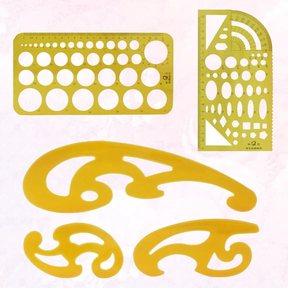 SHOWERORO MultiPurpose HighPrecision Drawing Ruler 1Set for Architectural Drafting 25.5x13cm