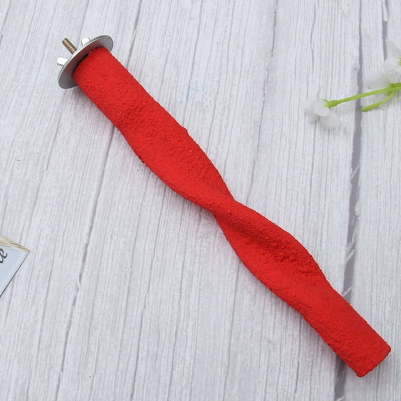 SHOWERORO Parrot Sandpaper Perch 1Pcs Frosted Rod for Bird Beak Grinding Chew Sticks