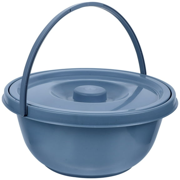 SHOWERORO Portable 1Pack Chamber Pot with Cover for Elder People 11.8x11.8in