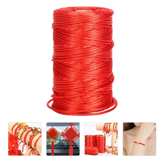 SHOWERORO Red String Bracelet 1Pack Bracelet Rope for DIY Necklace
