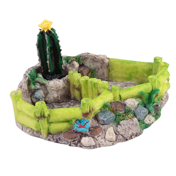 SHOWERORO Resin Reptile Water Dish Large Turtle Feeding Bowl Novel Design 1Pc 5.9*5.1*2.8in