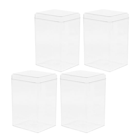 SHOWERORO Small Display Box 9.5X6.5X6.5In Clear For Collectible Organization 4Pcs