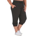 thumbnail image 1 of SHOWMALL Plus Size Capri Pants for Women Workout Relaxed Joggers Pants with Drawstring Pockets Dark Gray 2X, 1 of 6