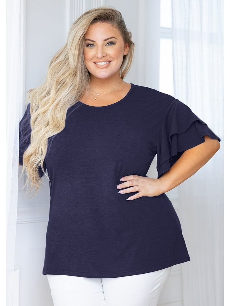 XSSFCC Casual Tops For Women Long Sleeve Crew Neck Blouse India