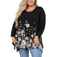 thumbnail image 1 of SHOWMALL Plus Size Long Sleeve Tunic Shirt for Women, 1 of 4