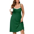 thumbnail image 1 of SHOWMALL Plus Women Lace Nightgown Sexy Spaghetti Strap Cami Sleeveless Green 4X Sleepwear Sleep Dress, 1 of 6