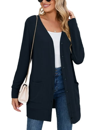 Navy blue long sweater 2025