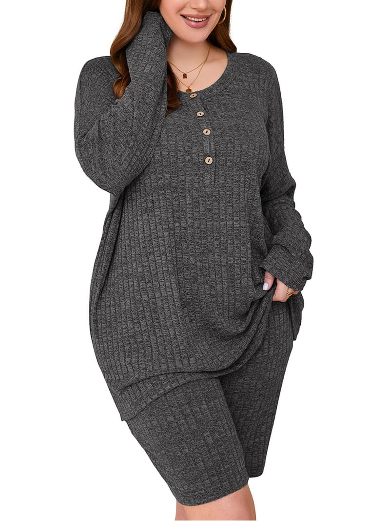 Lounging Outfits Plus Size Matching Sets Loungewear This 2-Piece Matching  Lounge Set Is On Sale At Amazon